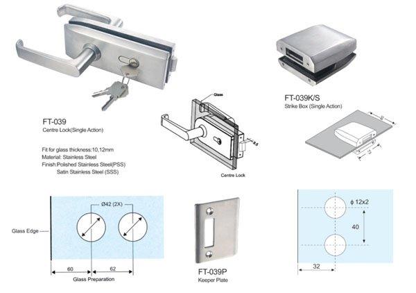 safe glass door lock brass manufacturer for doors-2