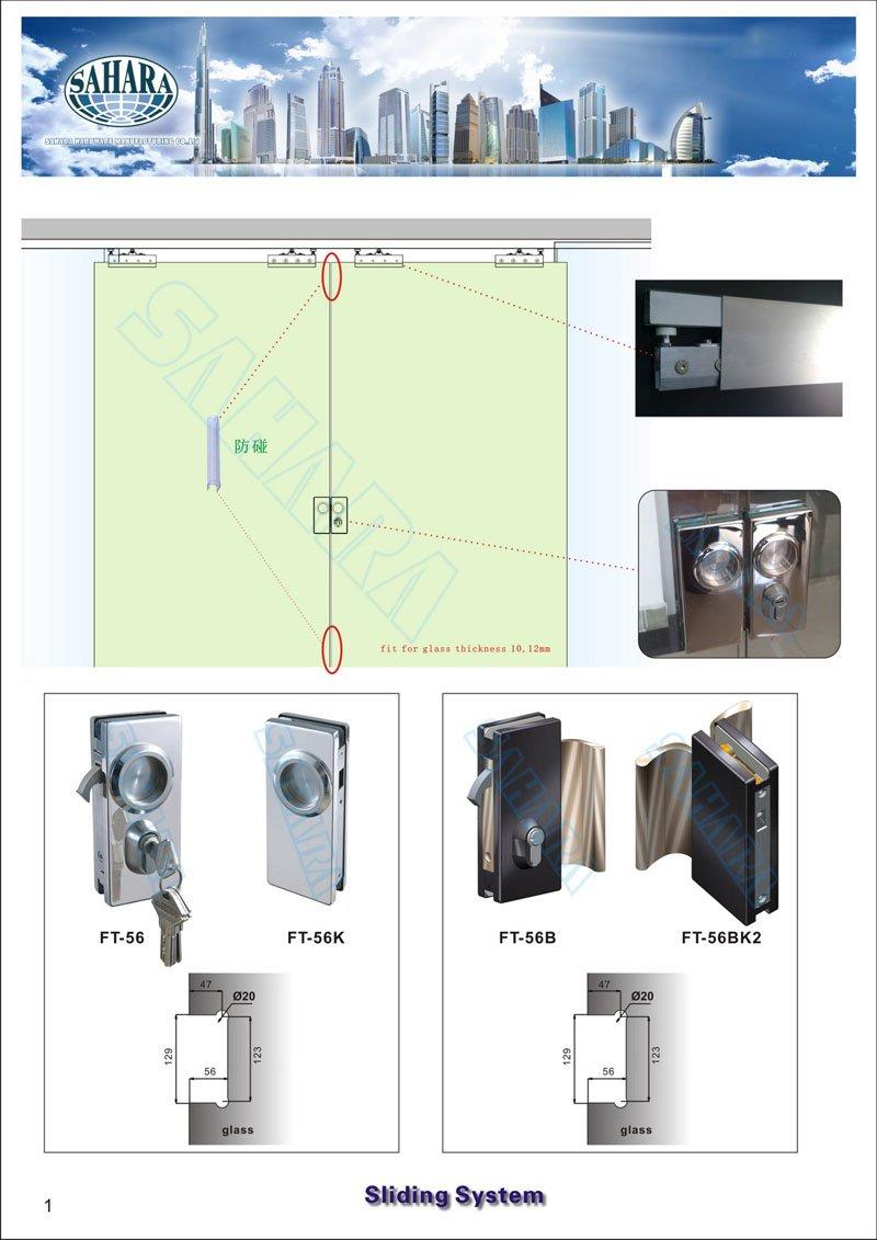 SAHARA Glass HARDWARE stainless steel cover glass door lock supplier for doors-1