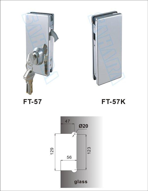safe glass door lock brass manufacturer for office-1