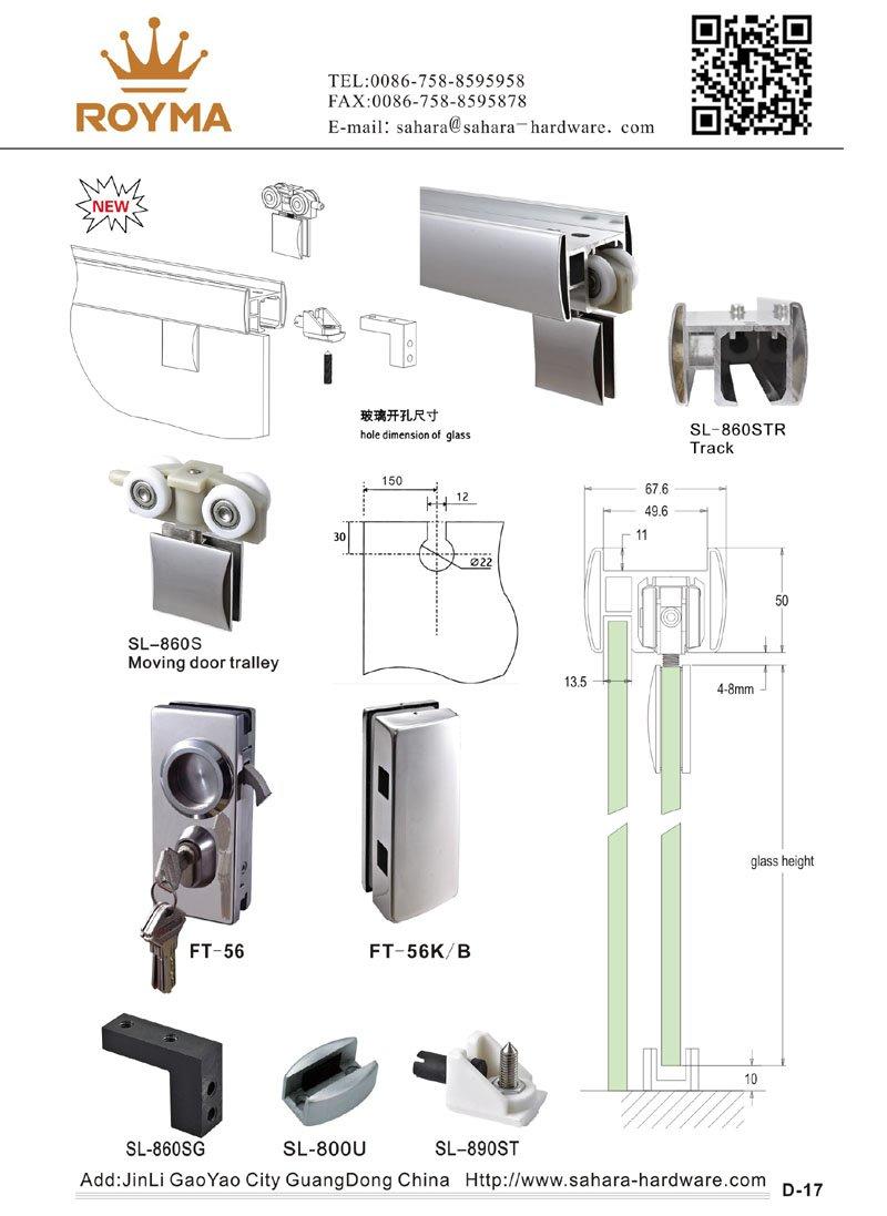 SAHARA Glass HARDWARE stainless steel cover glass door lock supplier for doors-2