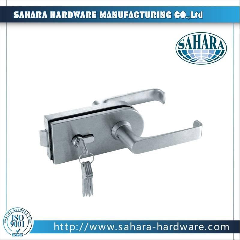 China Stainless Steel Brass Cylinders Glass Door Lock-FT-036